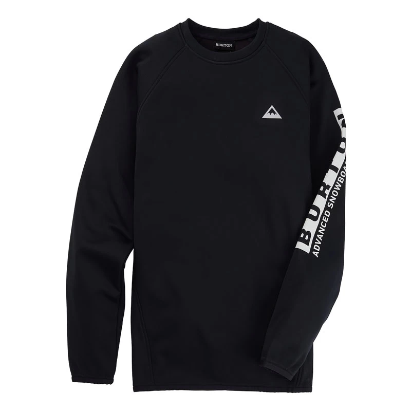 Sweat Homme Burton Crown Weatherproof Bonded Crew True Black 3 Sweat Homme Burton Crown Weatherproof Bonded Crew True Black