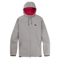 Sweat Homme Burton Crown Weatherproof Bonded Full-Zip Iron Gray
