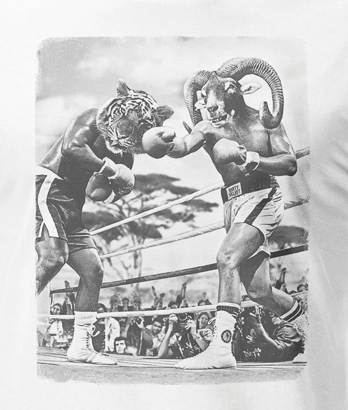 T-Shirt Dirty Velvet Survival Of The Fittest Vintage White 4 T-Shirt Dirty Velvet Survival Of The Fittest Vintage White – Image 2