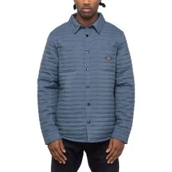 Polaire 686 Engineered Quilted Shacket Orion Blue
