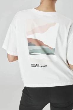 T-Shirt Picture Exee Pocket White -Magasin De Snowboard Professionnel Exee Pocket Women Tee White Picture Organic Clothing 3 1