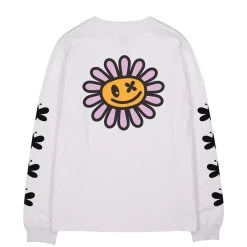 T-Shirt Makia Flower White -Magasin De Snowboard Professionnel Flower Ls White Makia Clothing 1 1