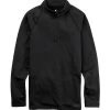 First Layer Homme Burton Heavyweight X 1/4 Zip True Black