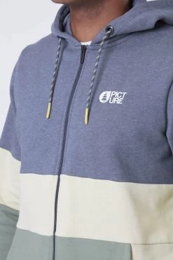 Sweat Picture Klob Dark Blue Melange -Magasin De Snowboard Professionnel Klob Zip Hoodie Dark Blue Melange Picture Organic Clothing 4 1