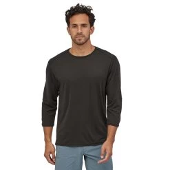 T-Shirt Patagonia Merino 3/4 Sleeve Bike Jersey Black