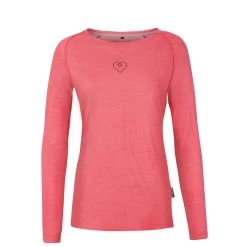 T-Shirt Merino Femme Pally’Hi Heartzl Ls Tee Rare Raspberry