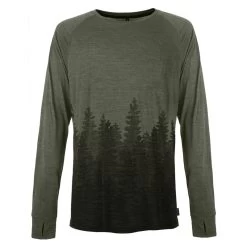 T-Shirt Merino Homme Pally’Hi Organic Skyline Ls Tee Heather Moss