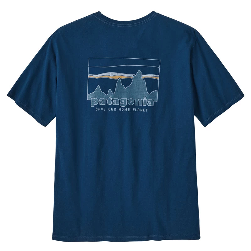T-Shirt Patagonia Men’s 73 Skyline Organic T-shirt Lagom Blue 4 T-Shirt Patagonia Men’s 73 Skyline Organic T-shirt Lagom Blue – Image 2