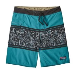 Patagonia Wavefarer Boardshort 19’’ Busy Body Stripes : Mako Blue
