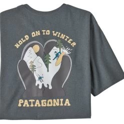 T-Shirt Patagonia Men’s Hold On To Winter Responsibili-Tee Plume Grey