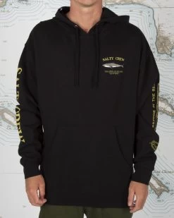 Sweat Salty Crew Bruce Black -Magasin De Snowboard Professionnel Salty Crew Bruce Hood Fleece Black 2 1