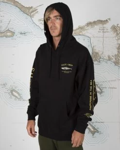 Sweat Salty Crew Bruce Black -Magasin De Snowboard Professionnel Salty Crew Bruce Hood Fleece Black 3 1