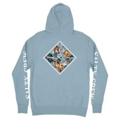 Sweat Salty Crew Tippet Lineup Light Blue -Magasin De Snowboard Professionnel Salty Crew Tippet Lineup Hood Fleece Light Blue 1 1