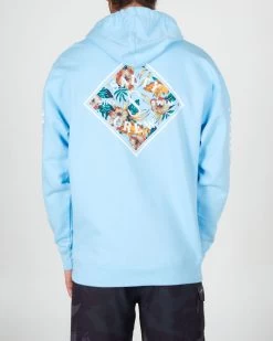 Sweat Salty Crew Tippet Lineup Light Blue -Magasin De Snowboard Professionnel Salty Crew Tippet Lineup Hood Fleece Light Blue 4 1