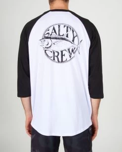 T-Shirt Salty Crew Tuna Time Baseball White / Black 7 T-Shirt Salty Crew Tuna Time Baseball White / Black -Magasin De Snowboard Professionnel Salty Crew Tuna Time Baseball Ls Tee White Black 2 1