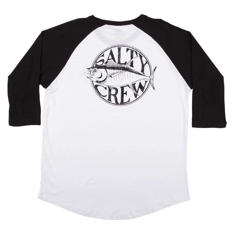 T-Shirt Salty Crew Tuna Time Baseball White / Black 3 T-Shirt Salty Crew Tuna Time Baseball White / Black