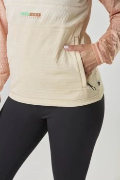 Sweat Picture Tahita Smoke White -Magasin De Snowboard Professionnel Tahita 1 4 Grid Fleece Smoke White Picture Organic Clothing 3 1